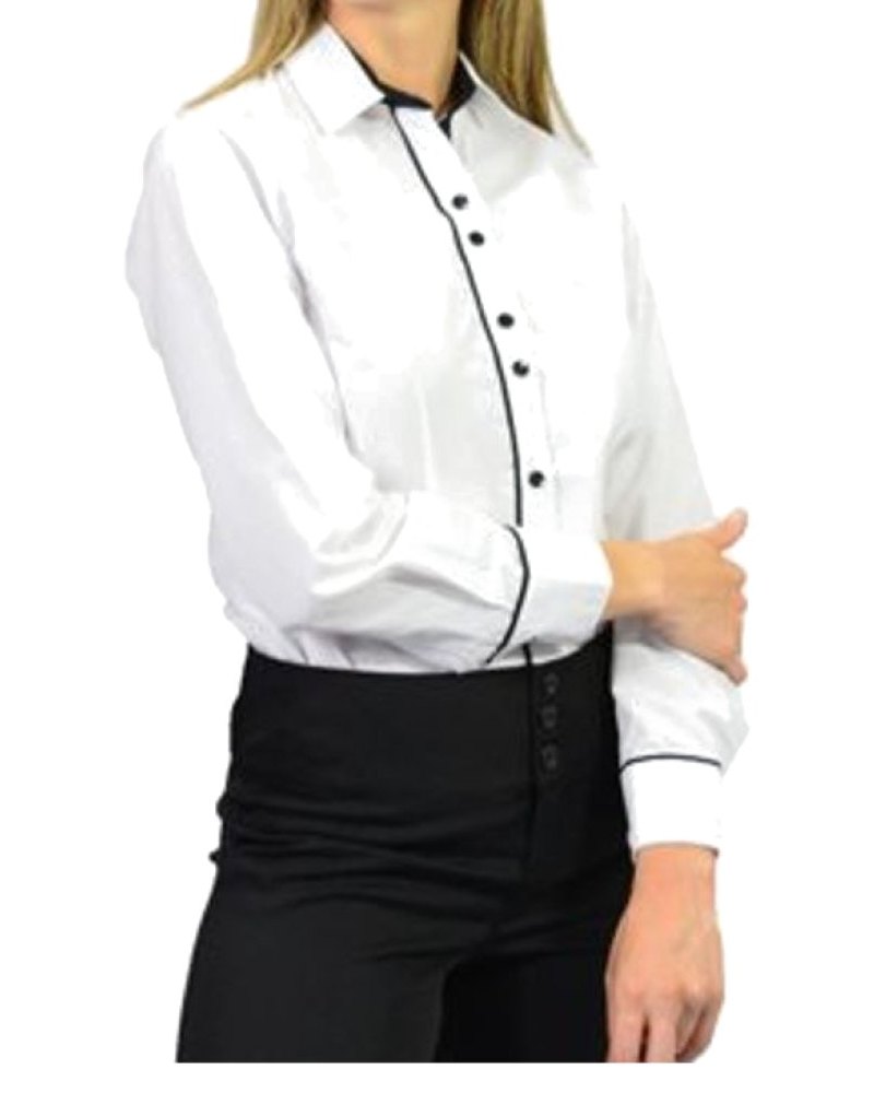 Camisa Blanca con Negro Manga Larga
